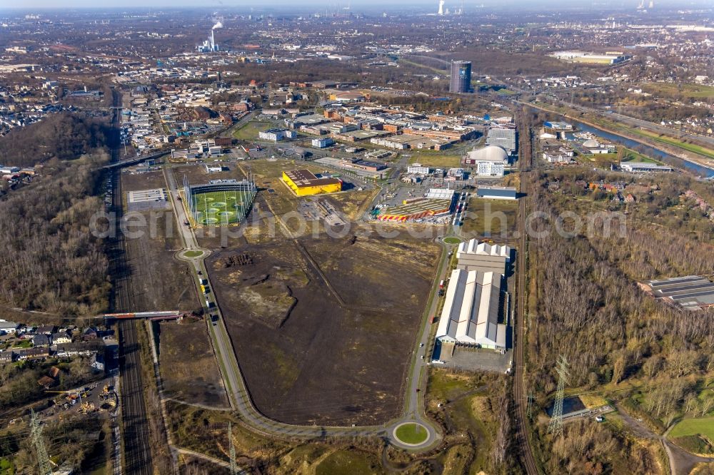 Aerial image Oberhausen - Development area and building land fallow on Bronmenring in Oberhausen in the state North Rhine-Westphalia, Germany