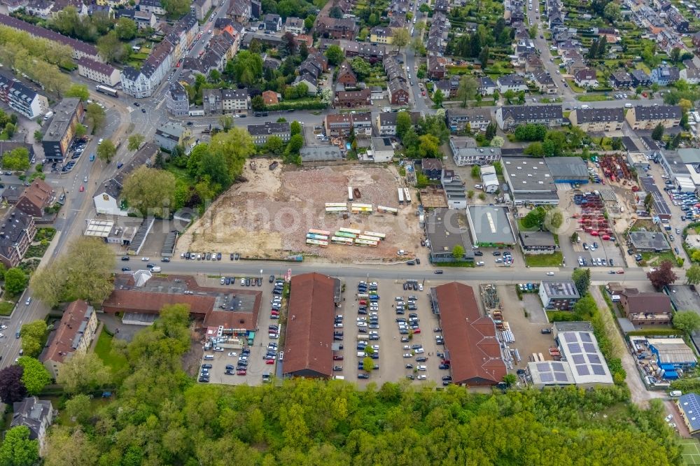 Gelsenkirchen from above - Development area and building land fallow on the former site of the company Bercherm und Scharberg Am Doerdelmannshof in the district Ueckendorf in Gelsenkirchen at Ruhrgebiet in the state North Rhine-Westphalia, Germany