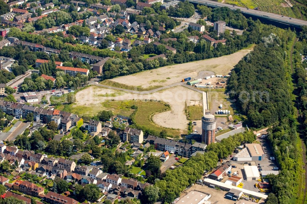 Duisburg from above - Development area and building land fallow at Krummenhakstreet in the district Hochfeld in Duisburg in the state North Rhine-Westphalia