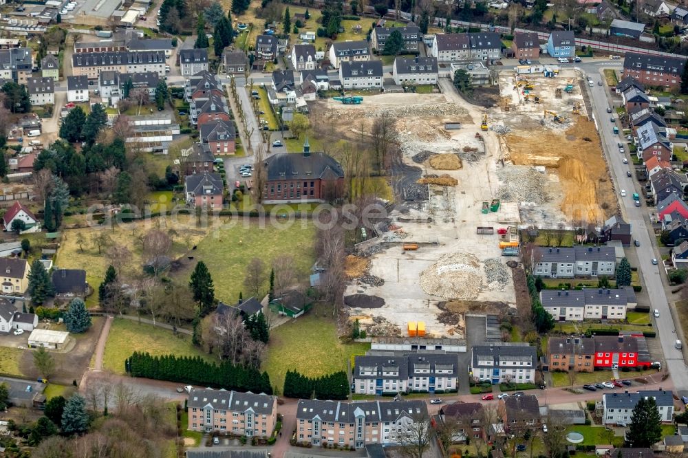 Bottrop from above - Development area and building land fallow on Bergendahlstrasse - Reulstrasse in Bottrop in the state North Rhine-Westphalia, Germany