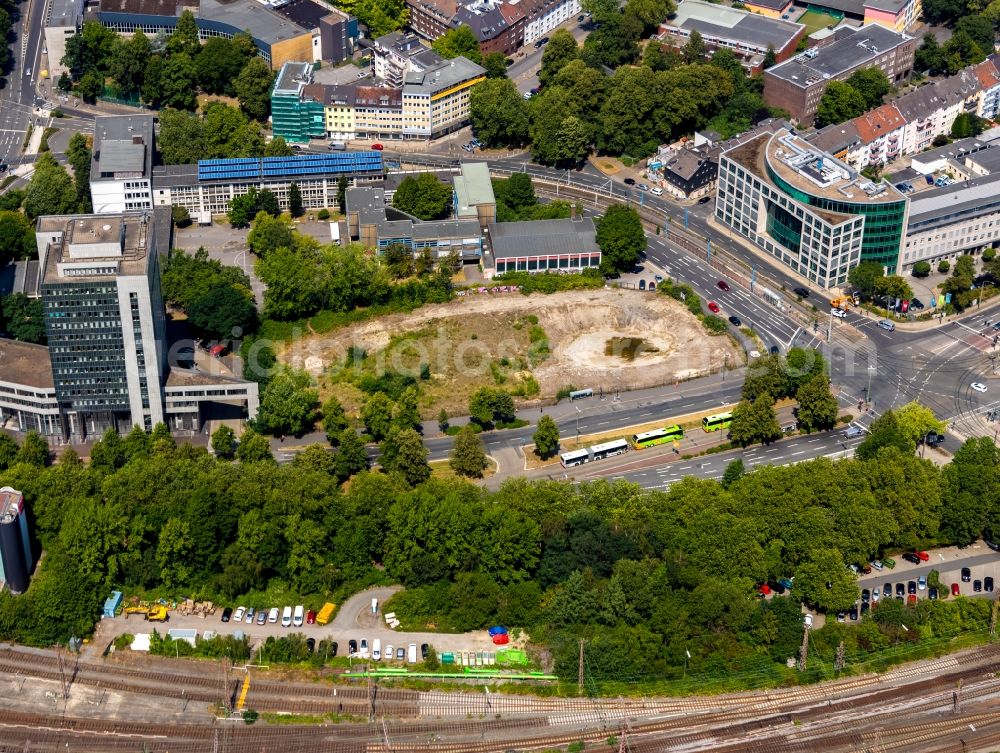 Aerial photograph Essen - Development area and building land fallow on Hollestrasse - Varnhorststrasse in Essen in the state North Rhine-Westphalia, Germany