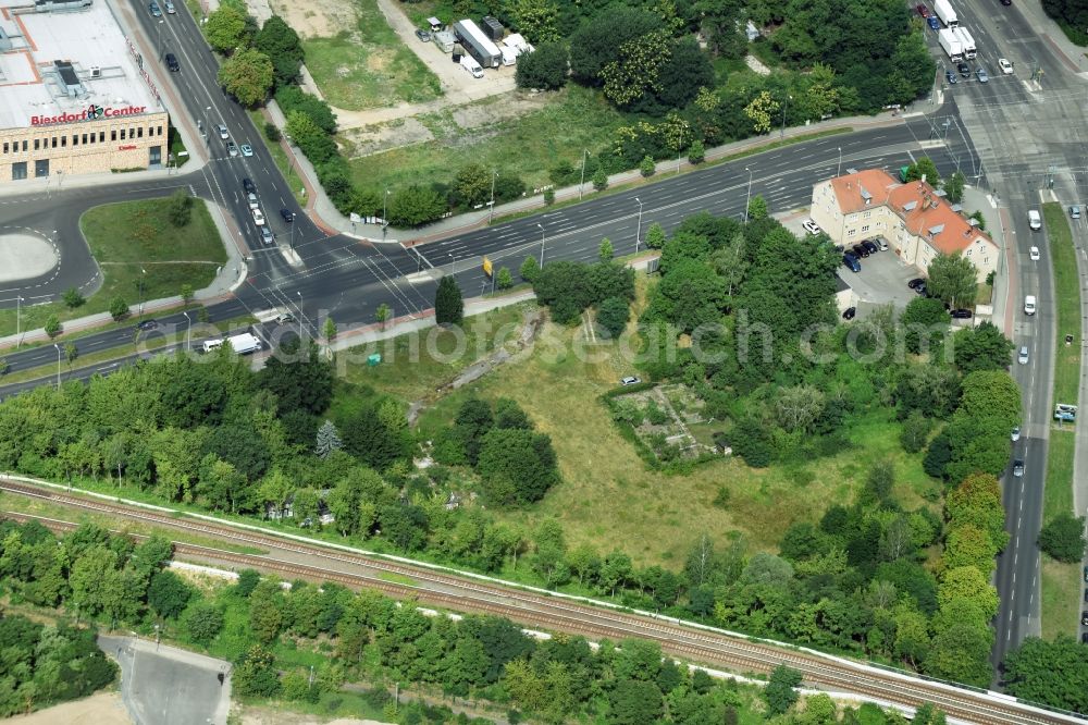 Aerial image Berlin - Development area and building land fallow Koepenicker Strasse - Alt-Biesdorf former Police- Station in Berlin