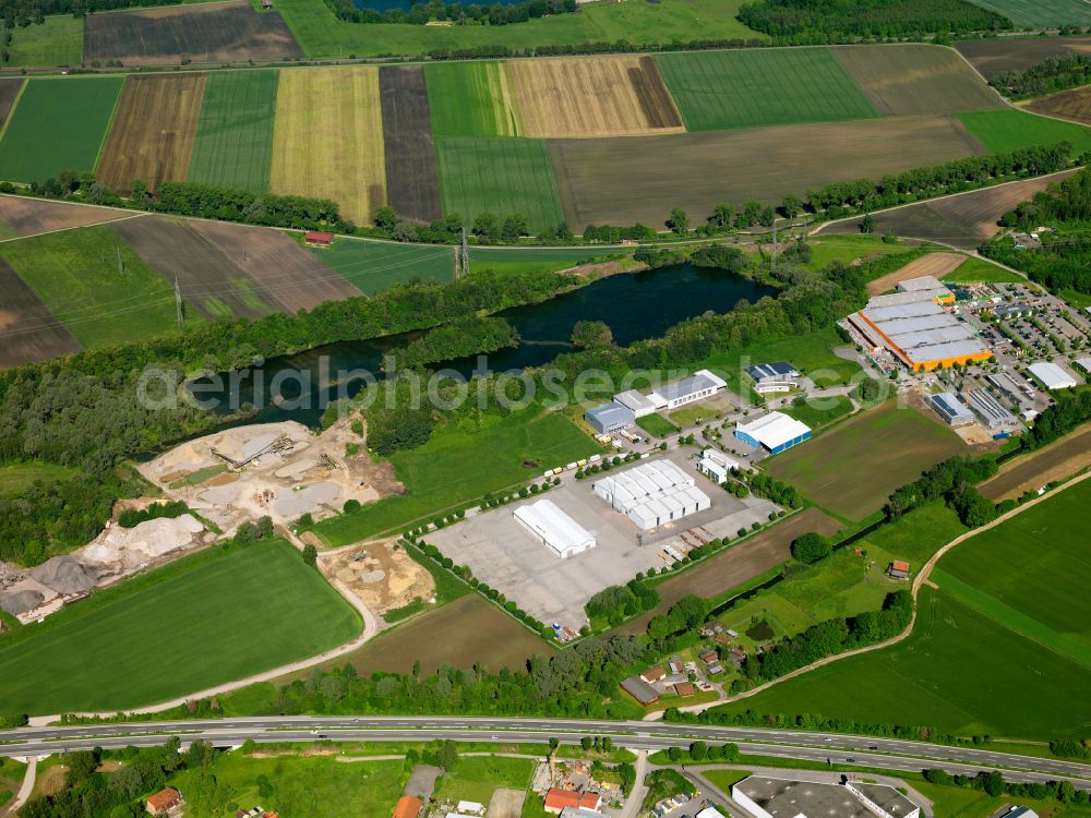 Laupheim from above - Development area and building land fallow on street Neue Welt in Laupheim in the state Baden-Wuerttemberg, Germany