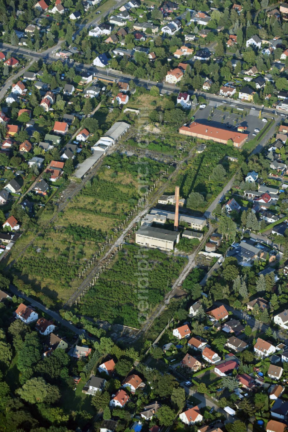 Aerial image Berlin - Development area and building land fallow Lenbachstrasse - Anton-von-Werner-Strasse in the district Kaulsdorf in Berlin, Germany