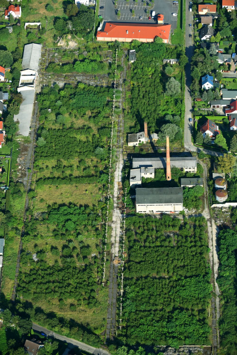 Aerial image Berlin - Development area and building land fallow Lenbachstrasse - Anton-von-Werner-Strasse in the district Kaulsdorf in Berlin, Germany