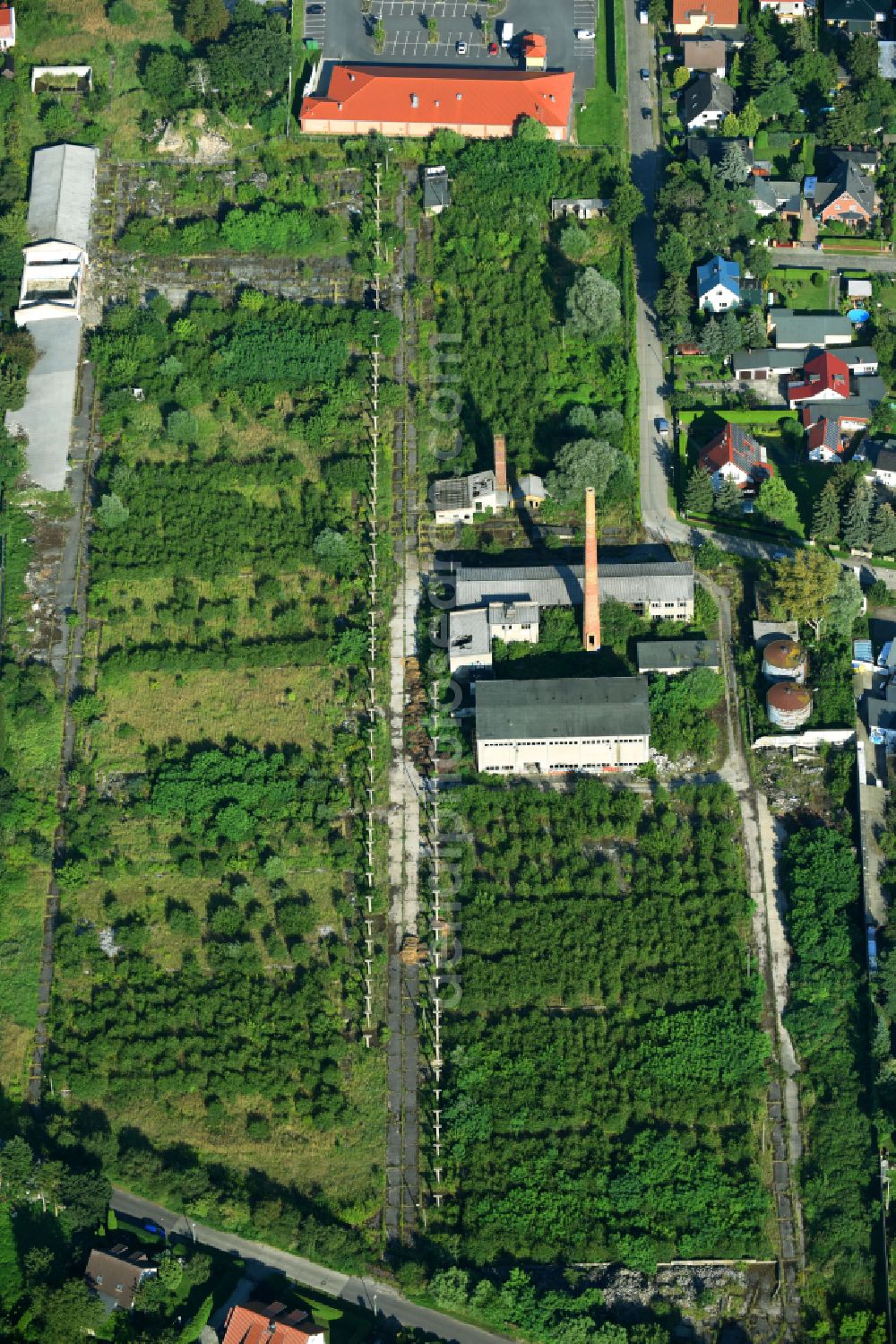 Aerial photograph Berlin - Development area and building land fallow Lenbachstrasse - Anton-von-Werner-Strasse in the district Kaulsdorf in Berlin, Germany