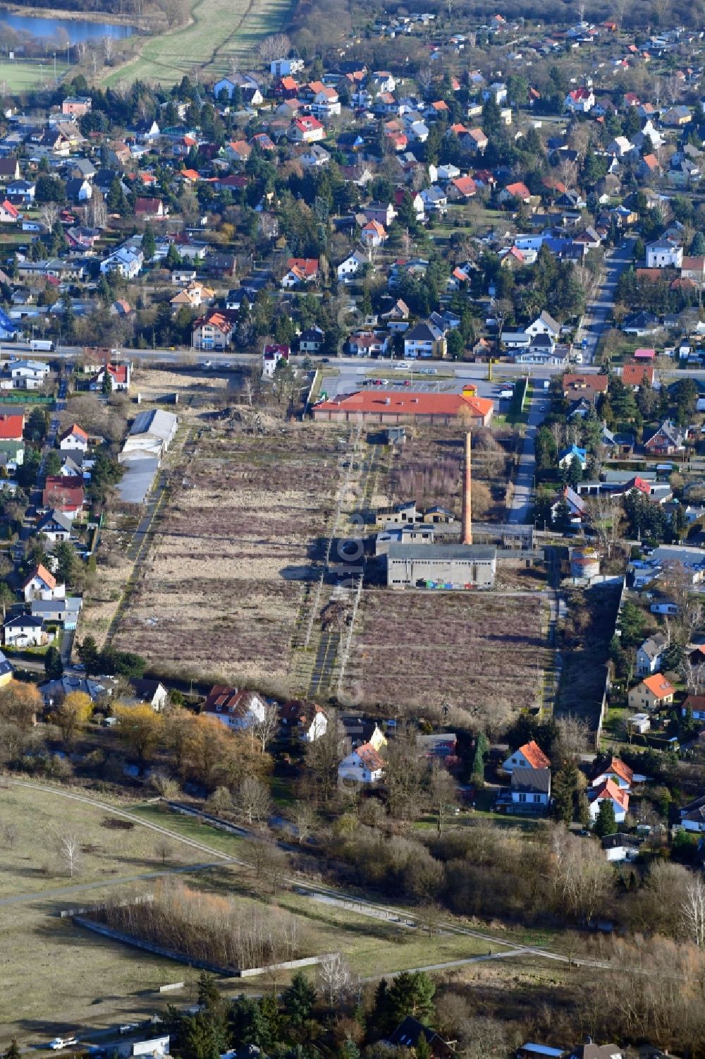 Aerial photograph Berlin - Development area and building land fallow Lenbachstrasse - Anton-von-Werner-Strasse in the district Kaulsdorf in Berlin, Germany