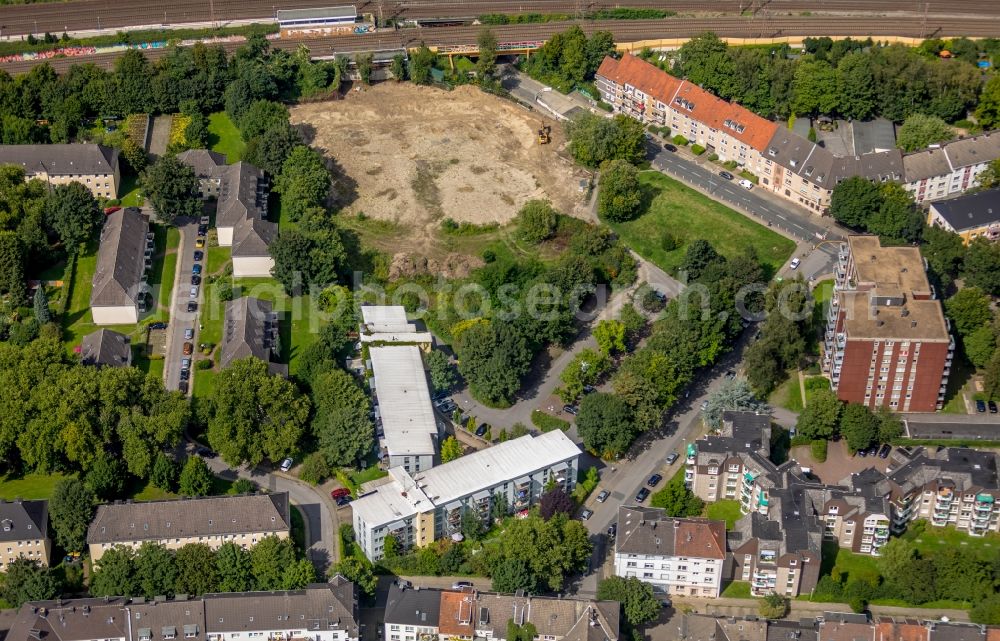 Aerial photograph Essen - Development area and building land fallow on Noeggerathstrasse in Essen in the state North Rhine-Westphalia, Germany