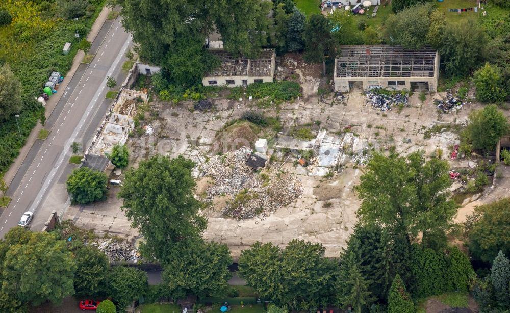 Essen from the bird's eye view: Development area and building land fallow on Rauchstrasse corner Rollstrasse in Essen in the state North Rhine-Westphalia, Germany