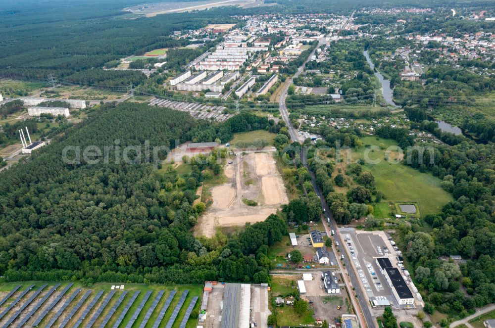 Aerial image Eberswalde - Development area and building land fallow fuer ein Schulcampus in Eberswalde in the state Brandenburg, Germany