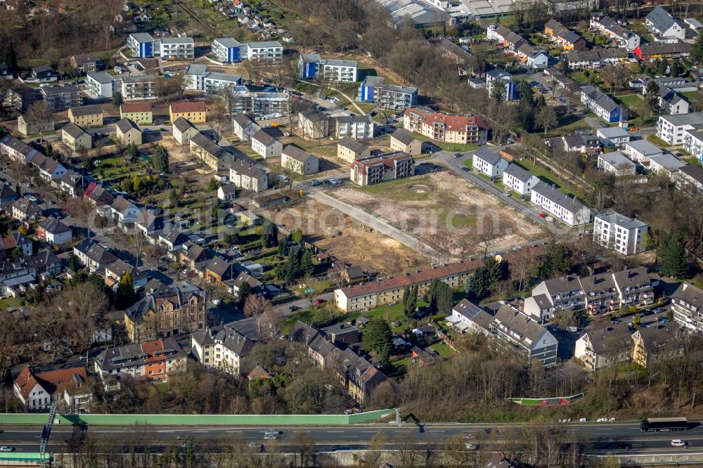 Aerial photograph Bochum - Development area and building land fallow on Sorpestrasse - Ederstrasse in Bochum in the state North Rhine-Westphalia, Germany