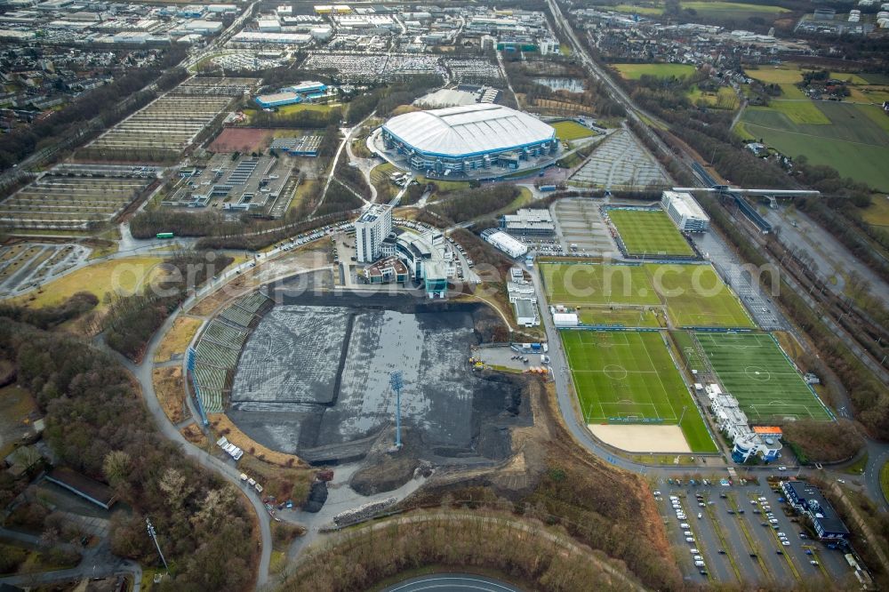 Gelsenkirchen from above - Development area and building land fallow Stadionring - Parkallee in the district Gelsenkirchen-Ost in Gelsenkirchen in the state North Rhine-Westphalia