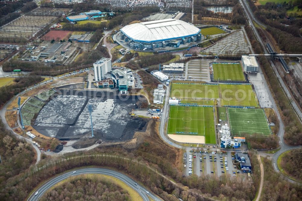 Aerial photograph Gelsenkirchen - Development area and building land fallow Stadionring - Parkallee in the district Gelsenkirchen-Ost in Gelsenkirchen in the state North Rhine-Westphalia