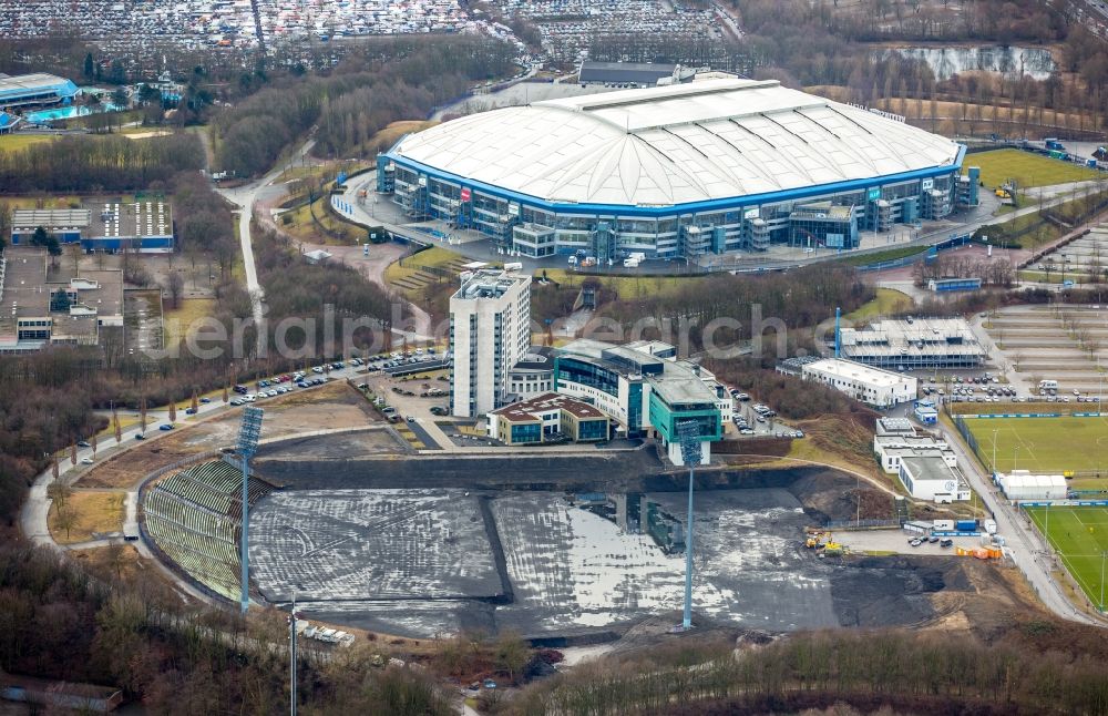 Gelsenkirchen from above - Development area and building land fallow Stadionring - Parkallee in the district Gelsenkirchen-Ost in Gelsenkirchen in the state North Rhine-Westphalia