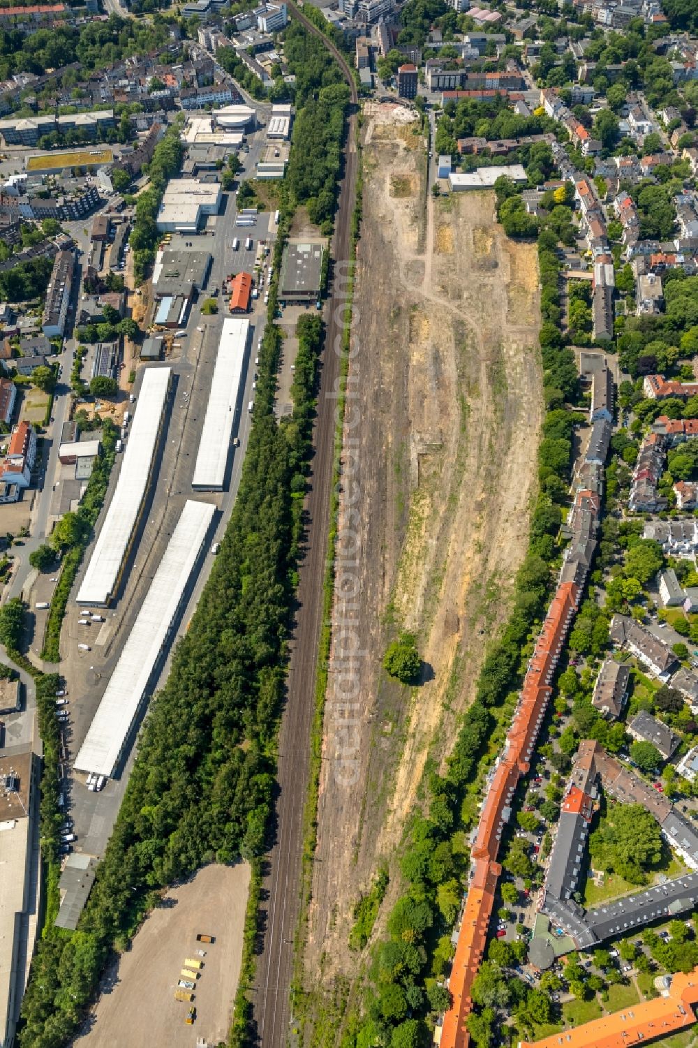 Aerial image Dortmund - Development area and building land fallow on Heiliger Weg in Dortmund in the state North Rhine-Westphalia, Germany