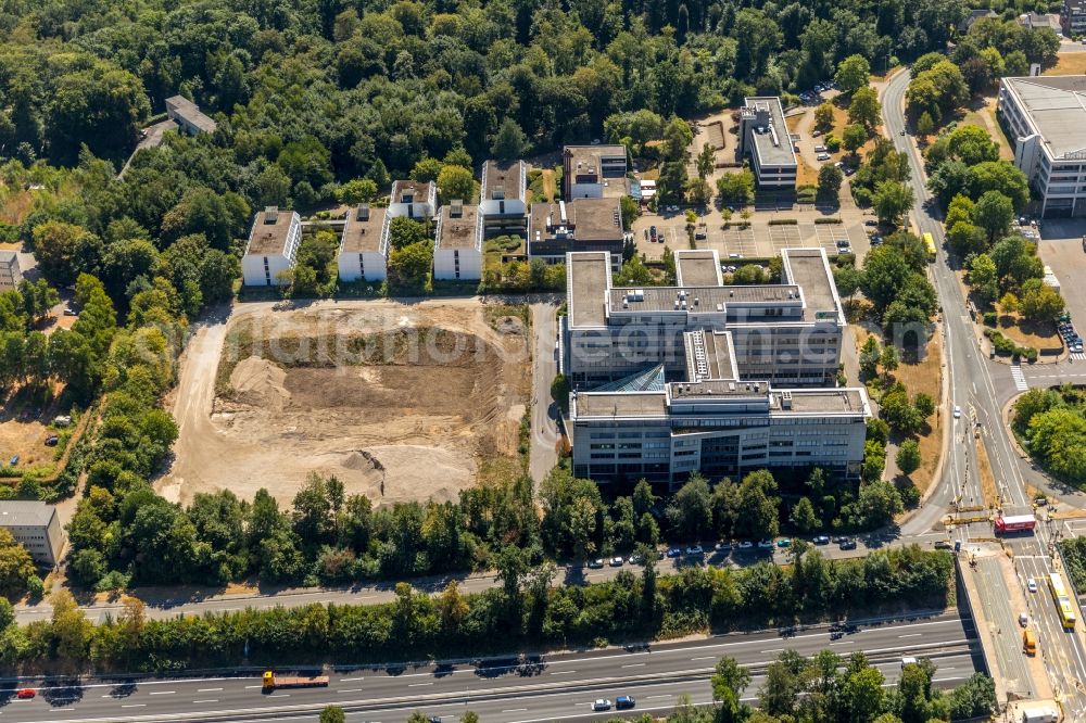 Aerial photograph Essen - Development area and building land fallow at the Theodor-Althoff-Strasse in Essen in the state of North Rhine-Westphalia, Germany