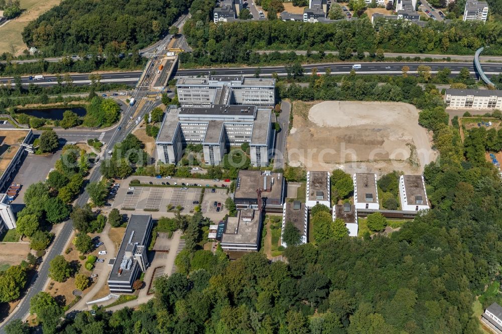 Essen from above - Development area and building land fallow at the Theodor-Althoff-Strasse in Essen in the state of North Rhine-Westphalia, Germany