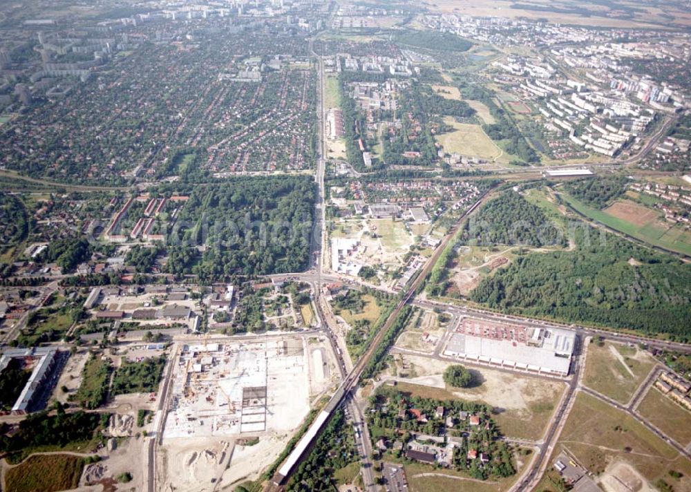 Berlin - Biesdorf from above - Entwicklungsgebiet Biesdorf - Süd. 08.07.02