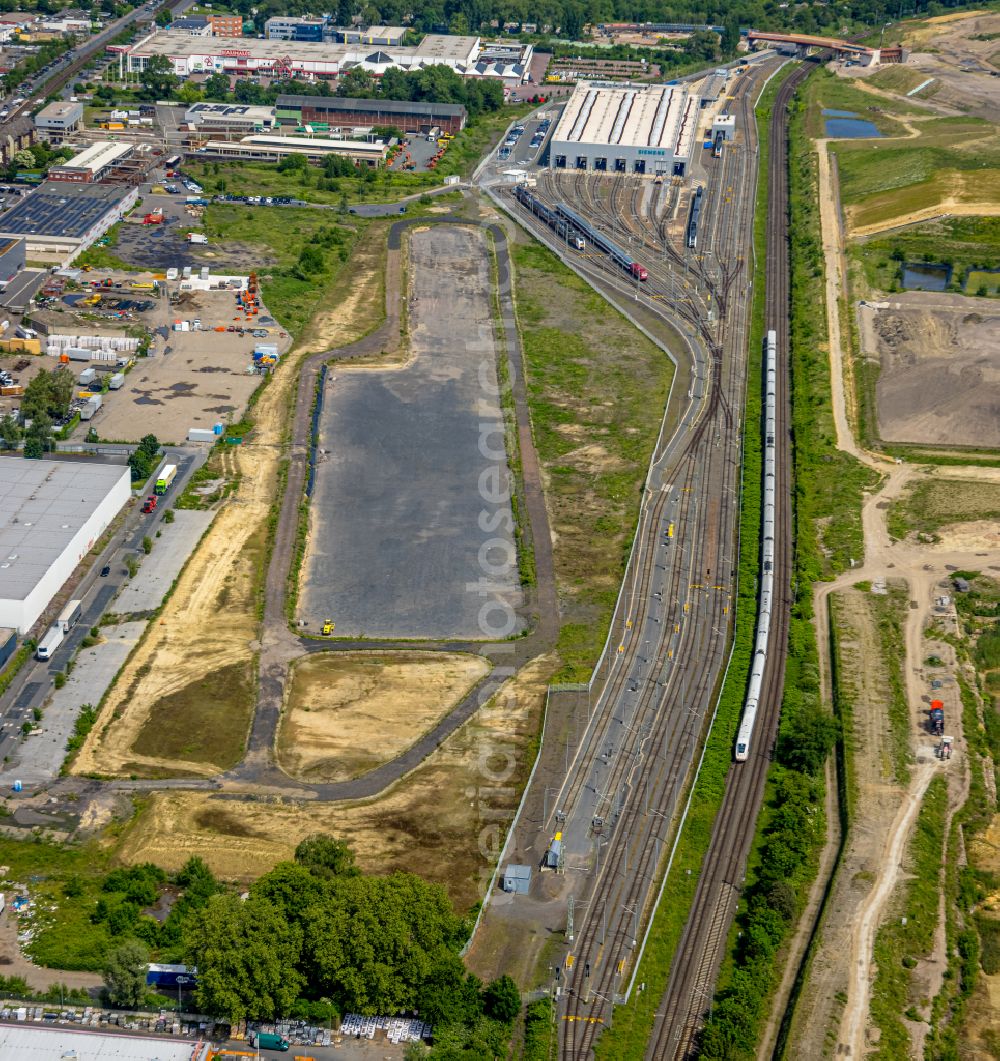 Dortmund from the bird's eye view: Development area of the industrial wasteland of the Dortmund Logistik GmbH in Dortmund in the Ruhr area in the state of North Rhine-Westphalia, Germany