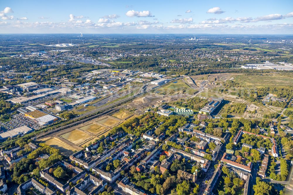 Aerial photograph Dortmund - Development area of the industrial wasteland of the Dortmund Logistik GmbH in Dortmund in the Ruhr area in the state of North Rhine-Westphalia, Germany