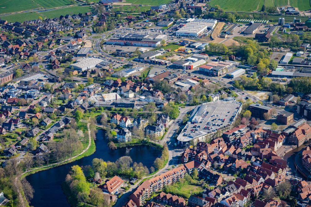 Stade from above - Development area of former industrial and commercial area Gummi Schmidt on street Freiburger Strasse in Stade in the state Lower Saxony, Germany