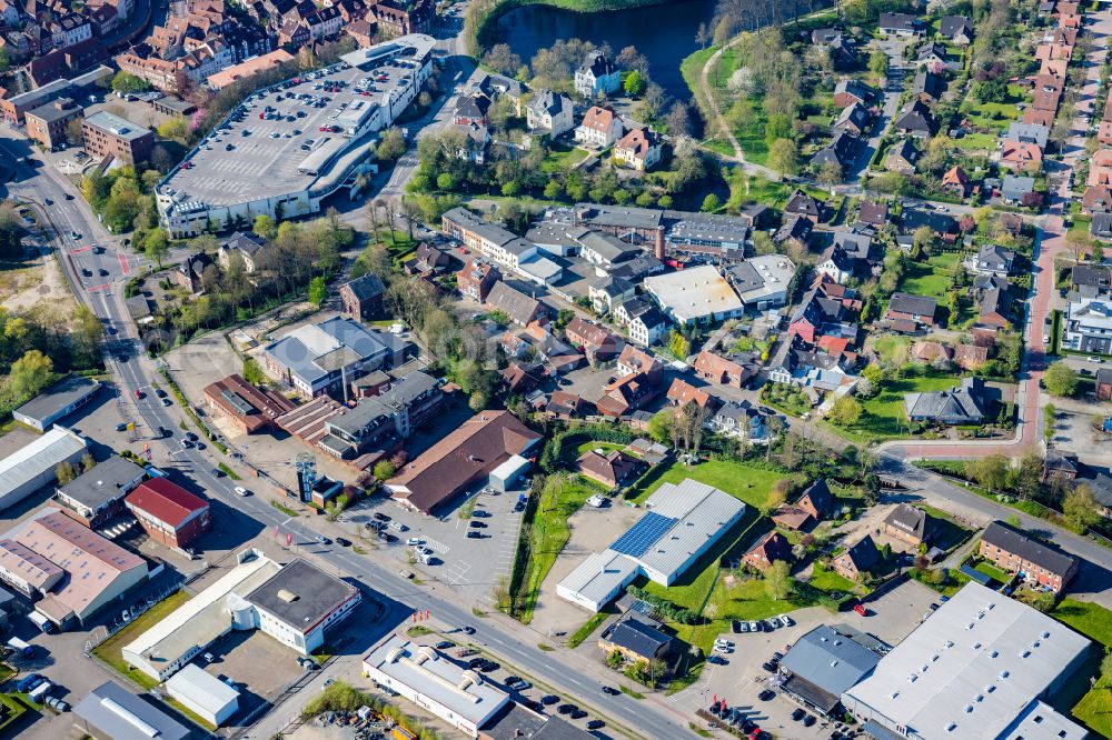 Aerial image Stade - Development area of former industrial and commercial area Gummi Schmidt on street Freiburger Strasse in Stade in the state Lower Saxony, Germany