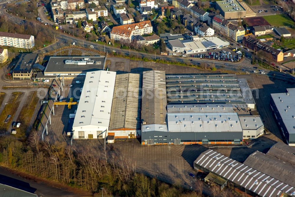 Aerial image Hattingen - Development area of former industrial and commercial area O&K Kone-Site on the road to Nierenhofer planned refugee shelter in Hattingen in the state North Rhine-Westphalia