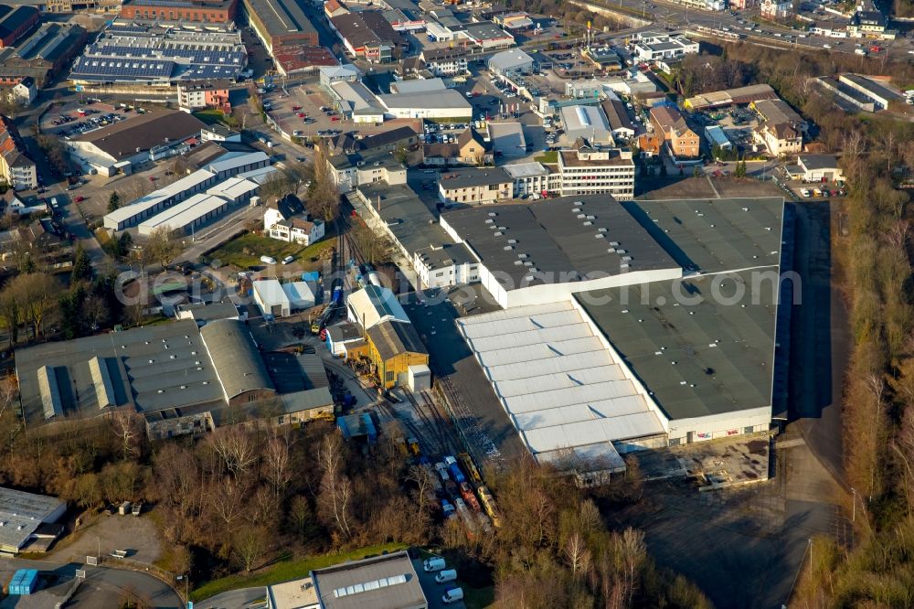 Aerial image Hattingen - Development area of former industrial and commercial area O&K Kone-Site on the road to Nierenhofer planned refugee shelter in Hattingen in the state North Rhine-Westphalia