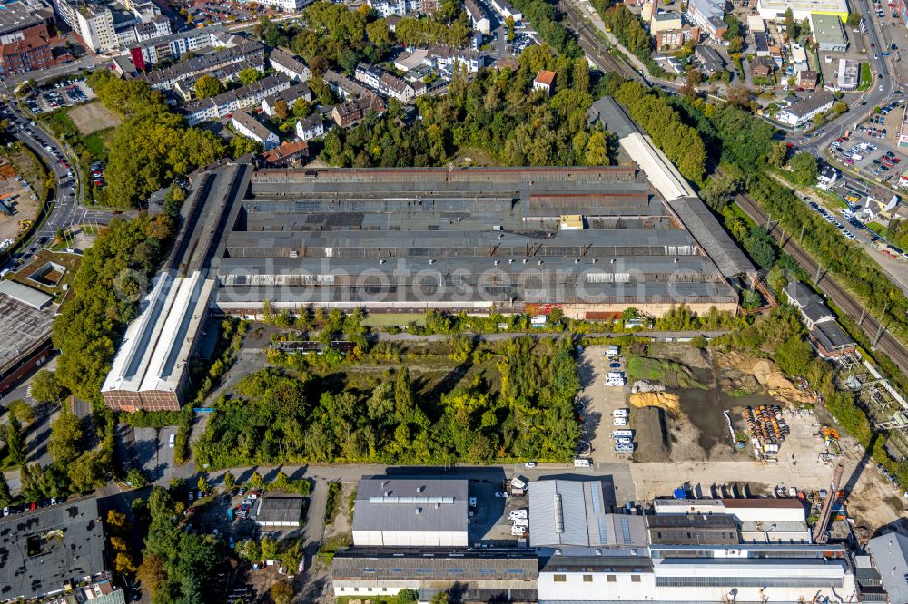 Aerial image Dinslaken - Development area of former industrial and commercial area MCS Werksgelaende on street Thyssenstrasse in Dinslaken at Ruhrgebiet in the state North Rhine-Westphalia, Germany