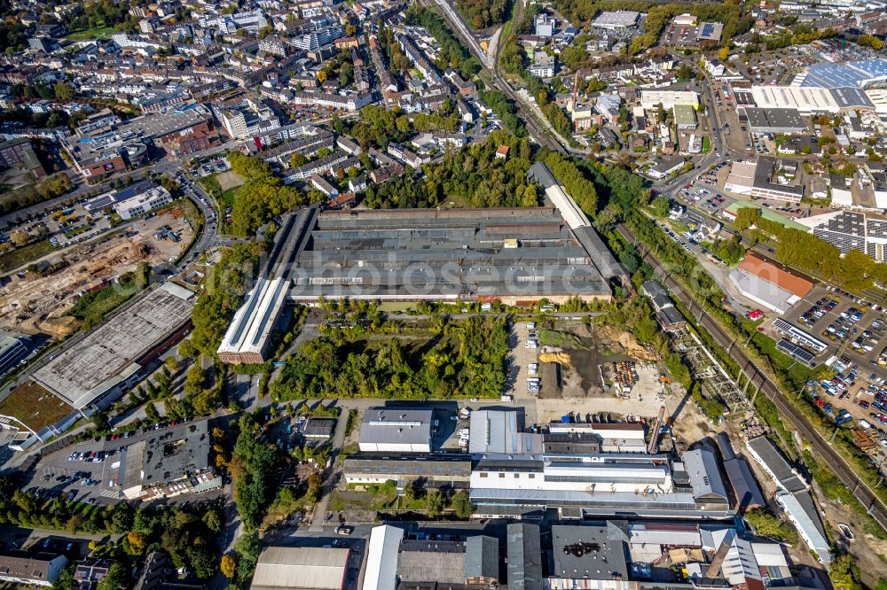 Aerial photograph Dinslaken - Development area of former industrial and commercial area MCS Werksgelaende on street Thyssenstrasse in Dinslaken at Ruhrgebiet in the state North Rhine-Westphalia, Germany