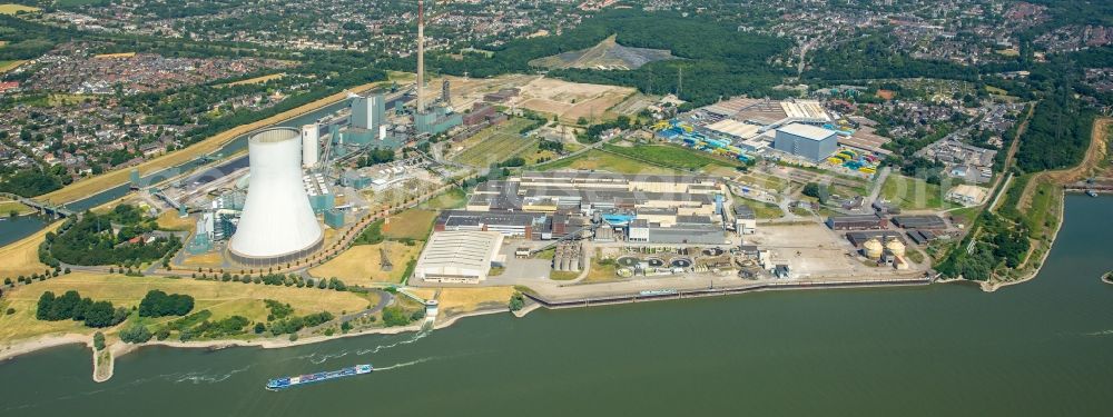 Aerial photograph Duisburg - Development area of former industrial and commercial area of of Duisburger Hafen AG Logport VI 6 on Rhine river in Duisburg in the state North Rhine-Westphalia, Germany