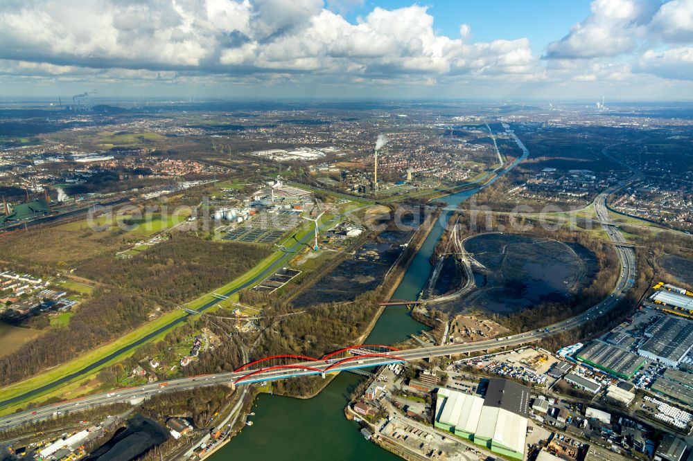 Aerial photograph Essen - Storage area for coal in Essen in the state North Rhine-Westphalia, Germany