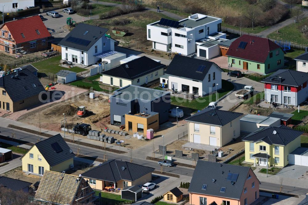 Magdeburg from above - Single-family residential development area on pear garden in Magdeburg Ottersleben