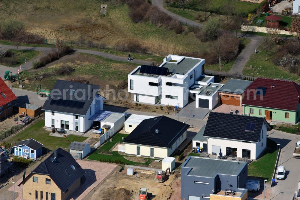 Magdeburg from above - Single-family residential development area on pear garden in Magdeburg Ottersleben