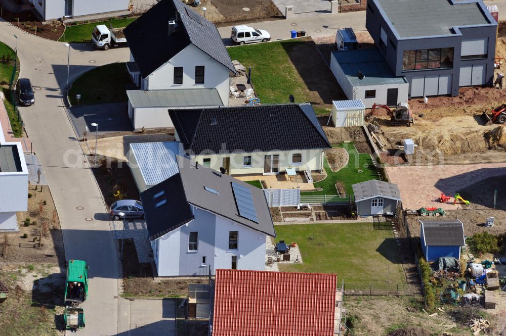 Magdeburg from above - Single-family residential development area on pear garden in Magdeburg Ottersleben