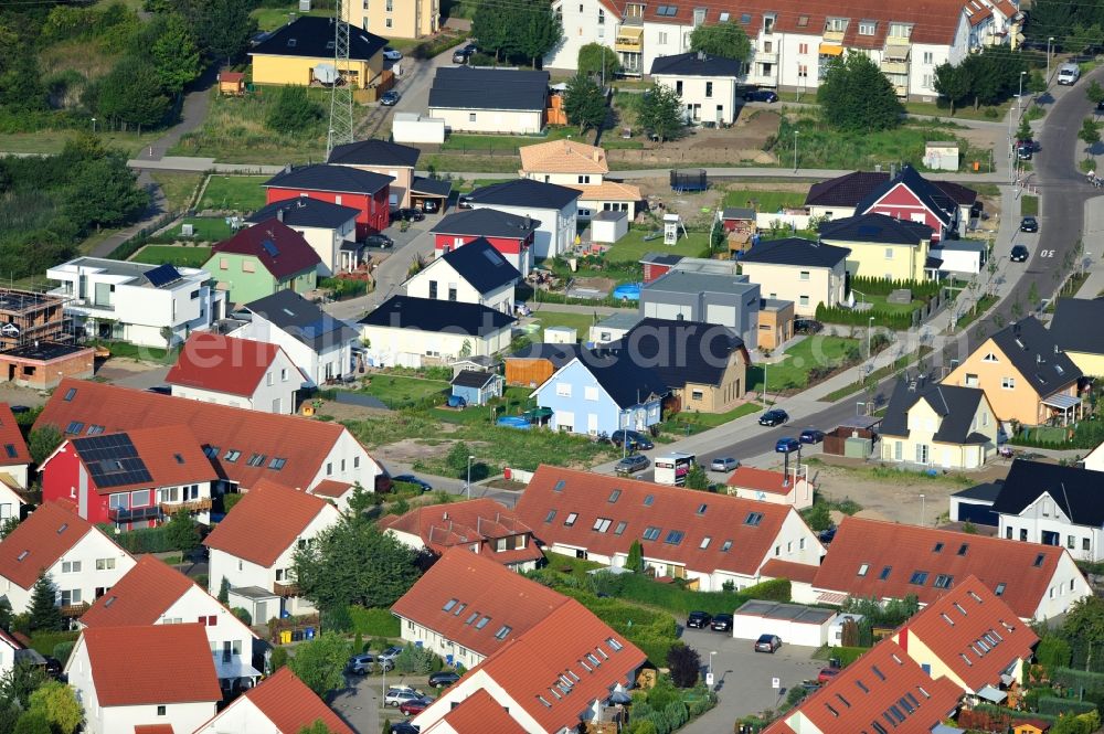 Magdeburg from above - Single-family residential development area on pear garden in Magdeburg Ottersleben