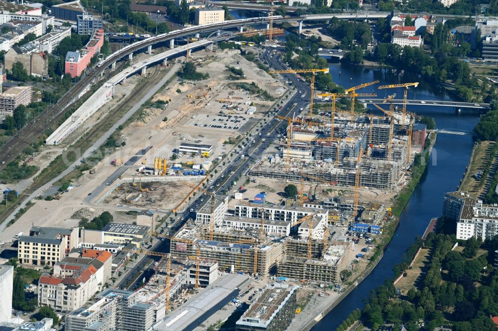 Aerial photograph Berlin - Development area of industrial wasteland of Europa City along the Heidestrasse in the district Moabit in Berlin, Germany