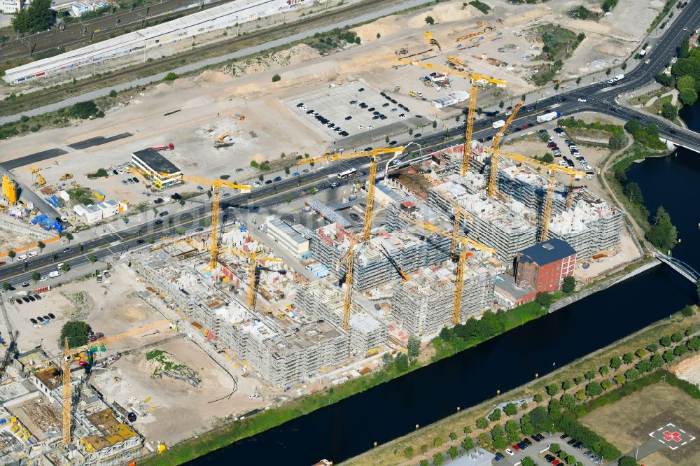 Aerial photograph Berlin - Development area of industrial wasteland of Europa City along the Heidestrasse in the district Moabit in Berlin, Germany