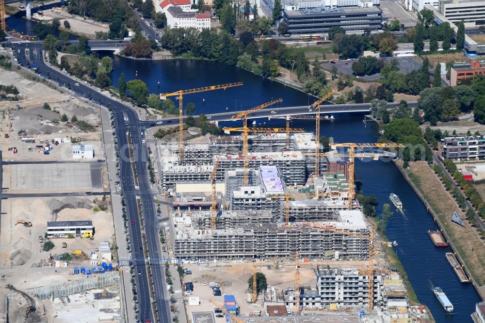 Aerial photograph Berlin - Development area of industrial wasteland of Europa City along the Heidestrasse in the district Moabit in Berlin, Germany