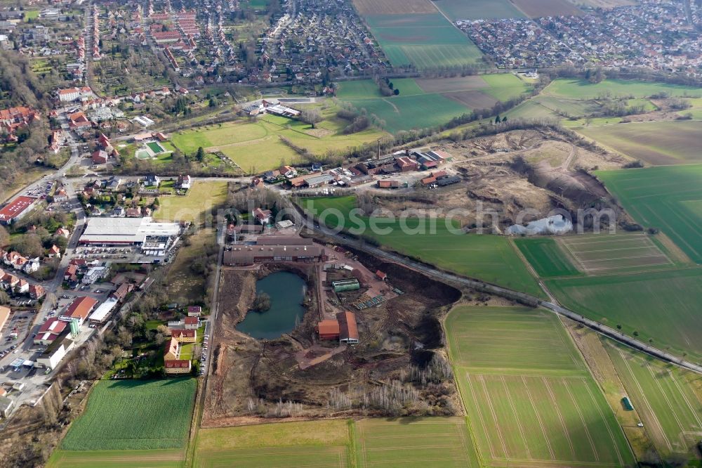 Duderstadt from the bird's eye view: Development area Futuring Duderstadt of industrial wasteland Ziegelei Bernhard in Duderstadt in the state Lower Saxony, Germany