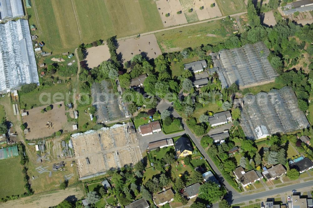 Berlin from above - Development area of wasteland on the site of a former nurseryan der Pfauenkehre in Berlin in Germany