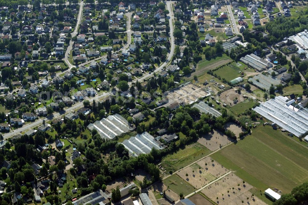 Aerial image Berlin - Development area of wasteland on the site of a former nurseryan der Pfauenkehre in Berlin in Germany