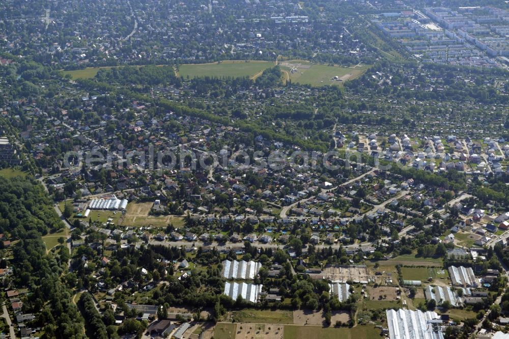 Berlin from above - Development area of wasteland on the site of a former nurseryan der Pfauenkehre in Berlin in Germany