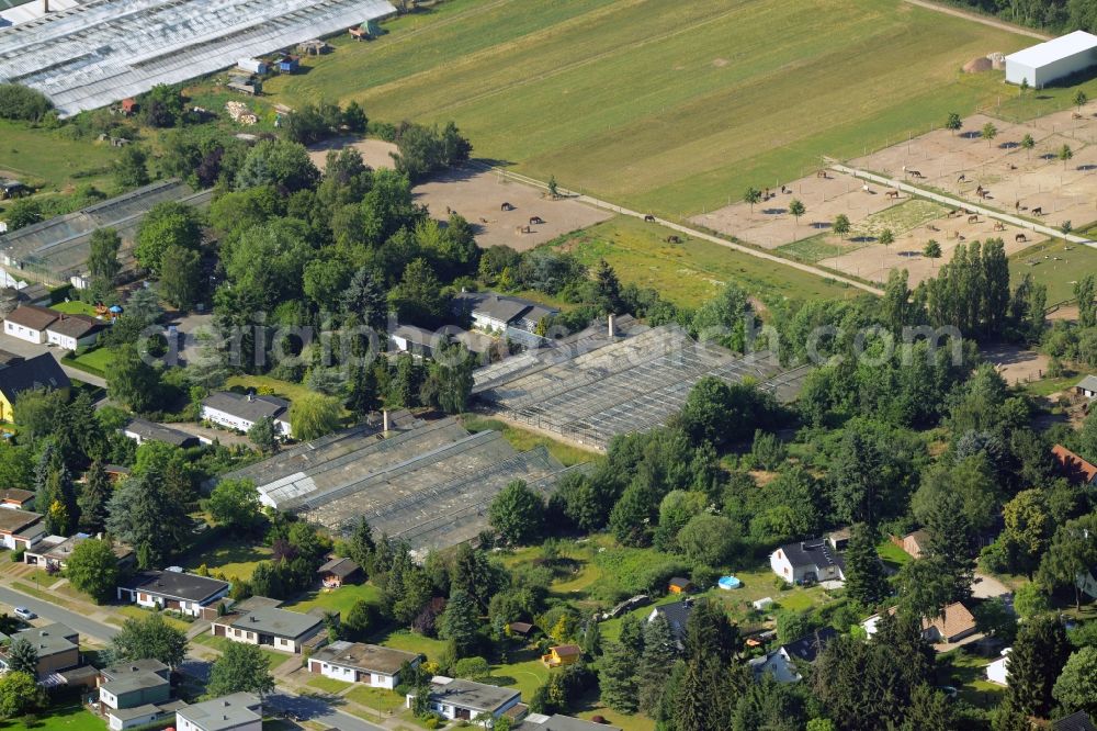 Aerial photograph Berlin - Development area of wasteland on the site of a former nurseryan der Pfauenkehre in Berlin in Germany