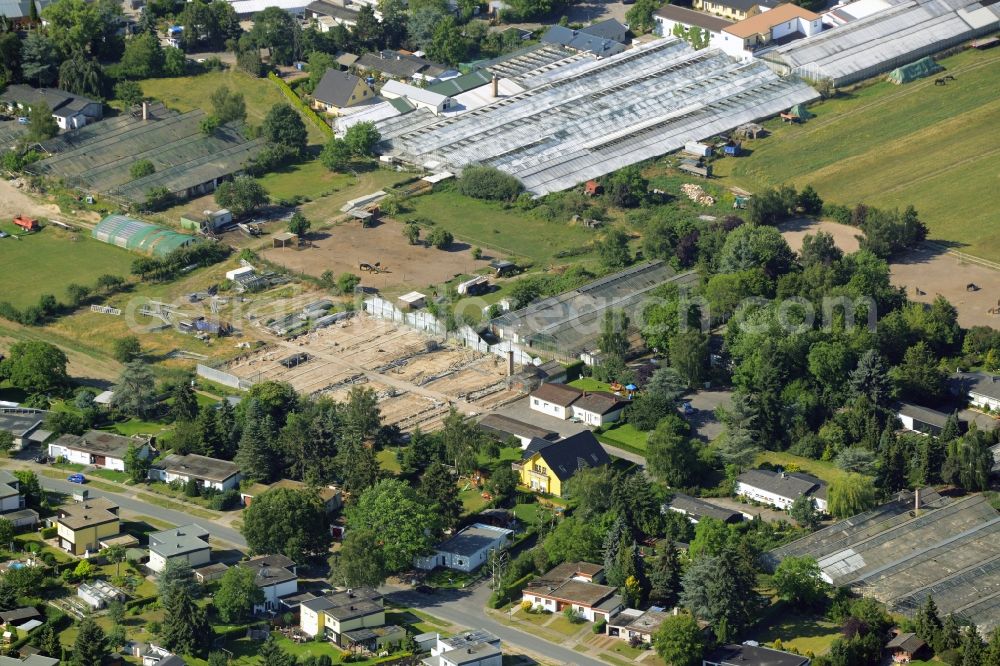 Berlin from above - Development area of wasteland on the site of a former nurseryan der Pfauenkehre in Berlin in Germany