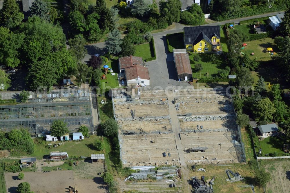 Berlin from above - Development area of wasteland on the site of a former nurseryan der Pfauenkehre in Berlin in Germany