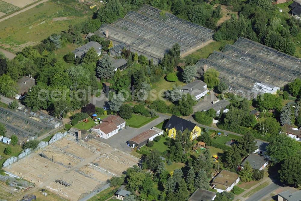 Aerial image Berlin - Development area of wasteland on the site of a former nurseryan der Pfauenkehre in Berlin in Germany