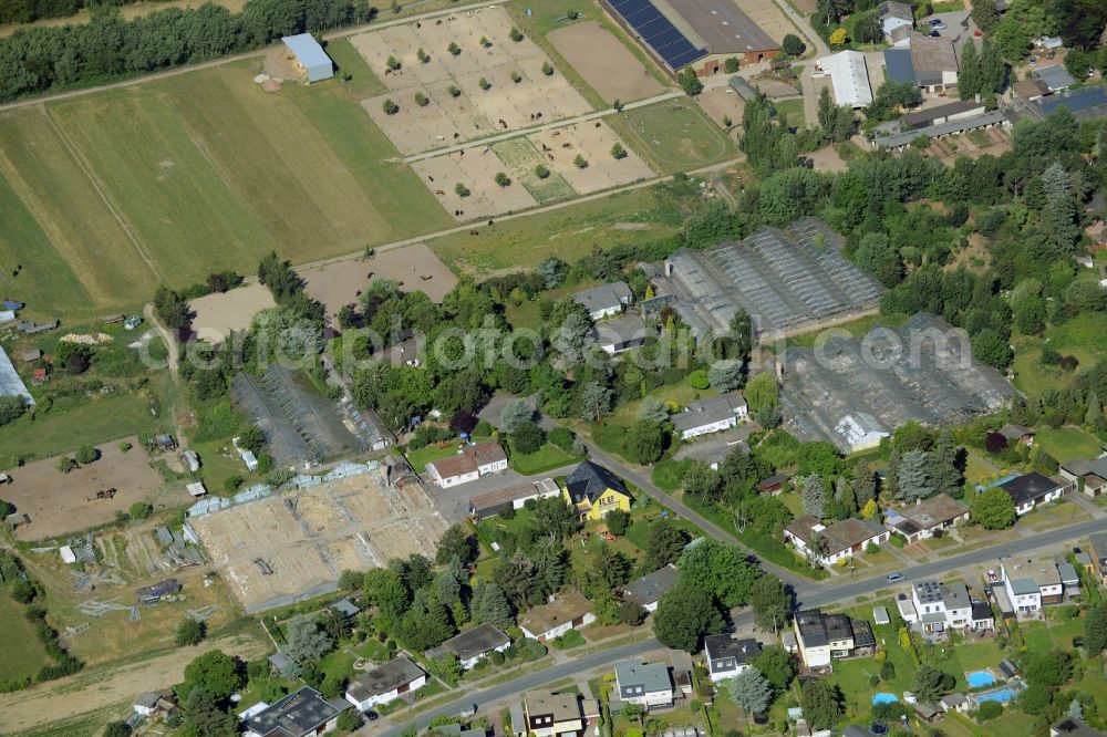 Berlin from above - Development area of wasteland on the site of a former nurseryan der Pfauenkehre in Berlin in Germany