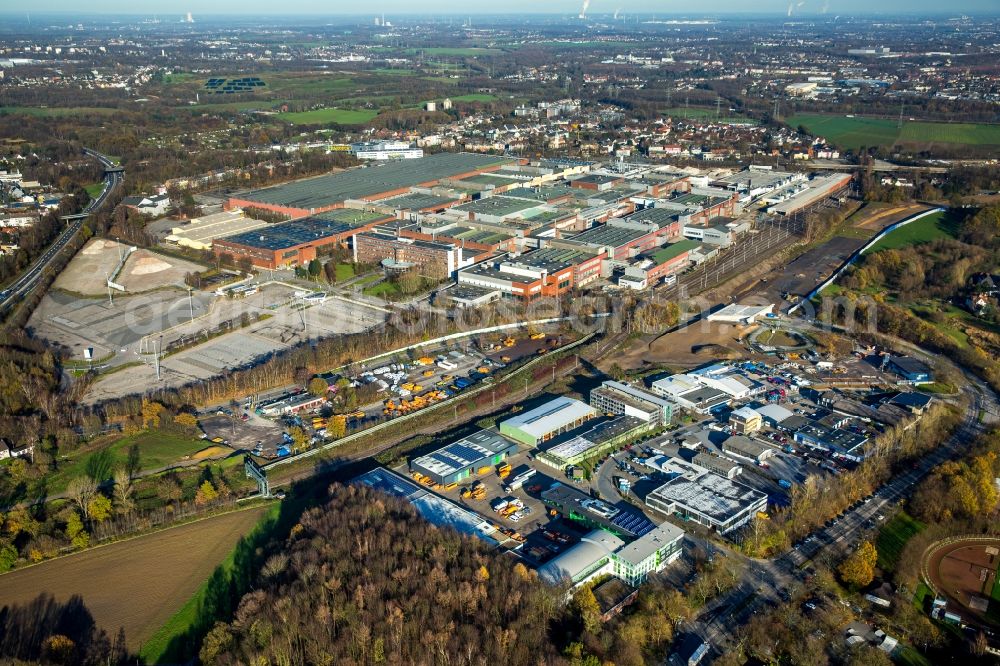 Aerial image Bochum - Development area of industrial wasteland AFG BochumAllgemeine Fahrzeug uebernahmegesellschaft mbH am Opelring in Bochum in the state North Rhine-Westphalia