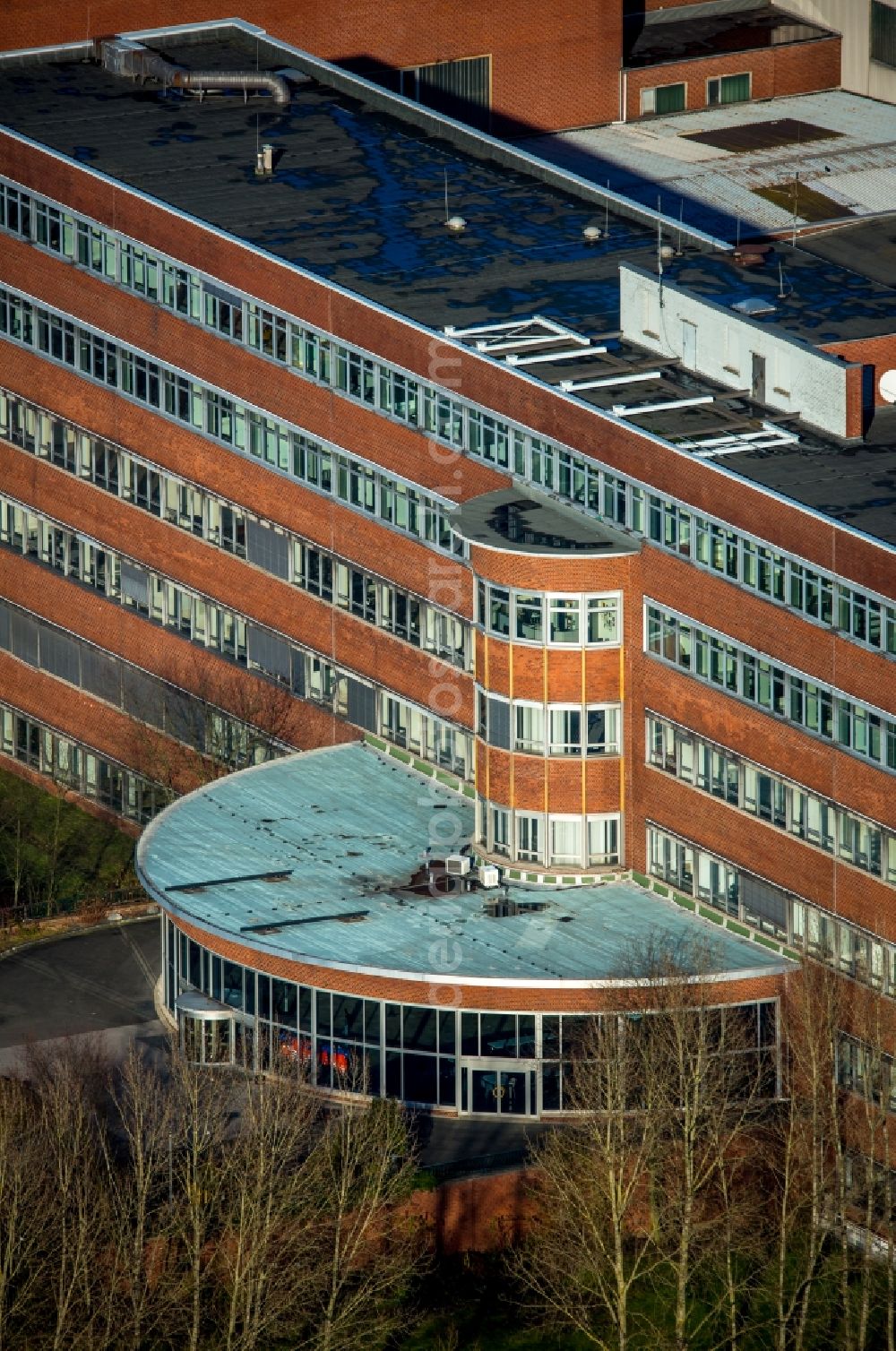 Bochum from above - Development area of industrial wasteland AFG BochumAllgemeine Fahrzeug uebernahmegesellschaft mbH am Opelring in Bochum in the state North Rhine-Westphalia